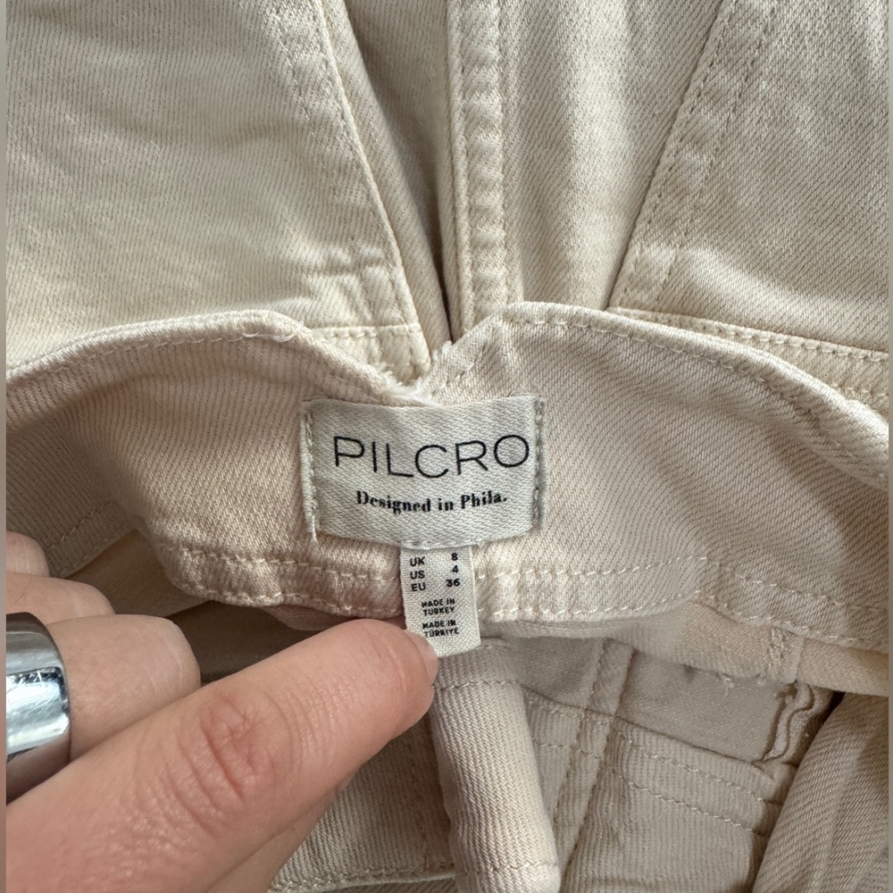 Pilcro Cream Midi Skirt with High Slit - Picture 9 of 11